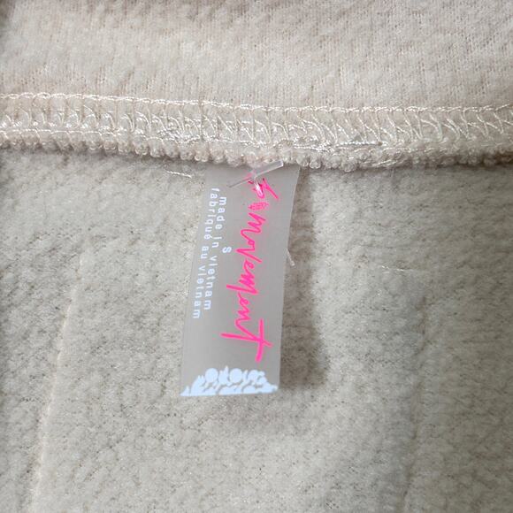 NEW Free People Movement Arena Fleece Pullover Ivory Combo Small Après Ski - Picture 5 of 10